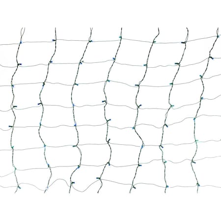 Queens Of Christmas 4 x 6 ft. 5mm LED Net Light, Green Wire - Blue S-4X6MMBL-NG